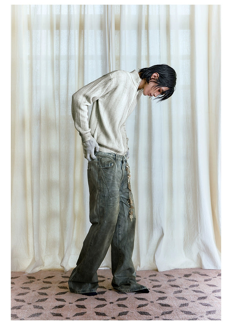 Heavy Oil Stained Jeans
