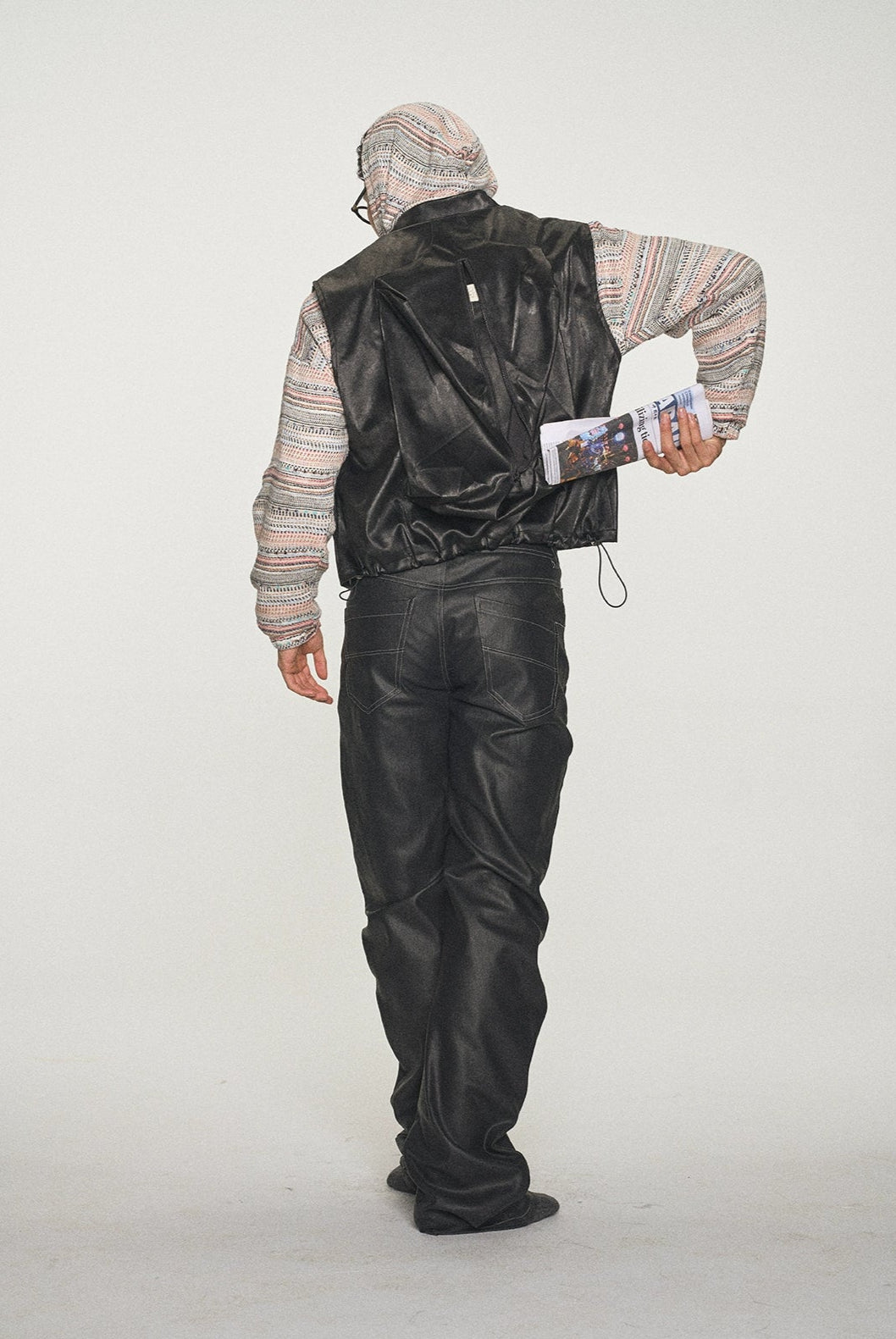 leather tailored backpack vest top