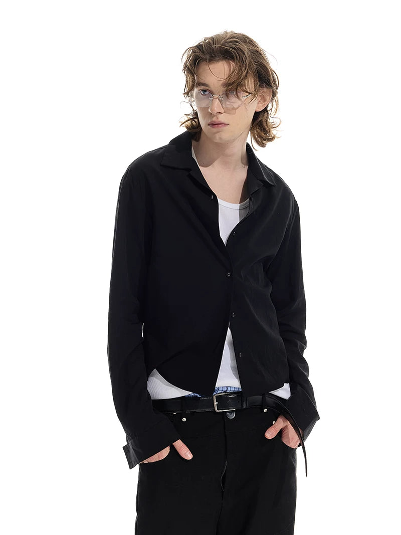 Slim basic long sleeve shirt