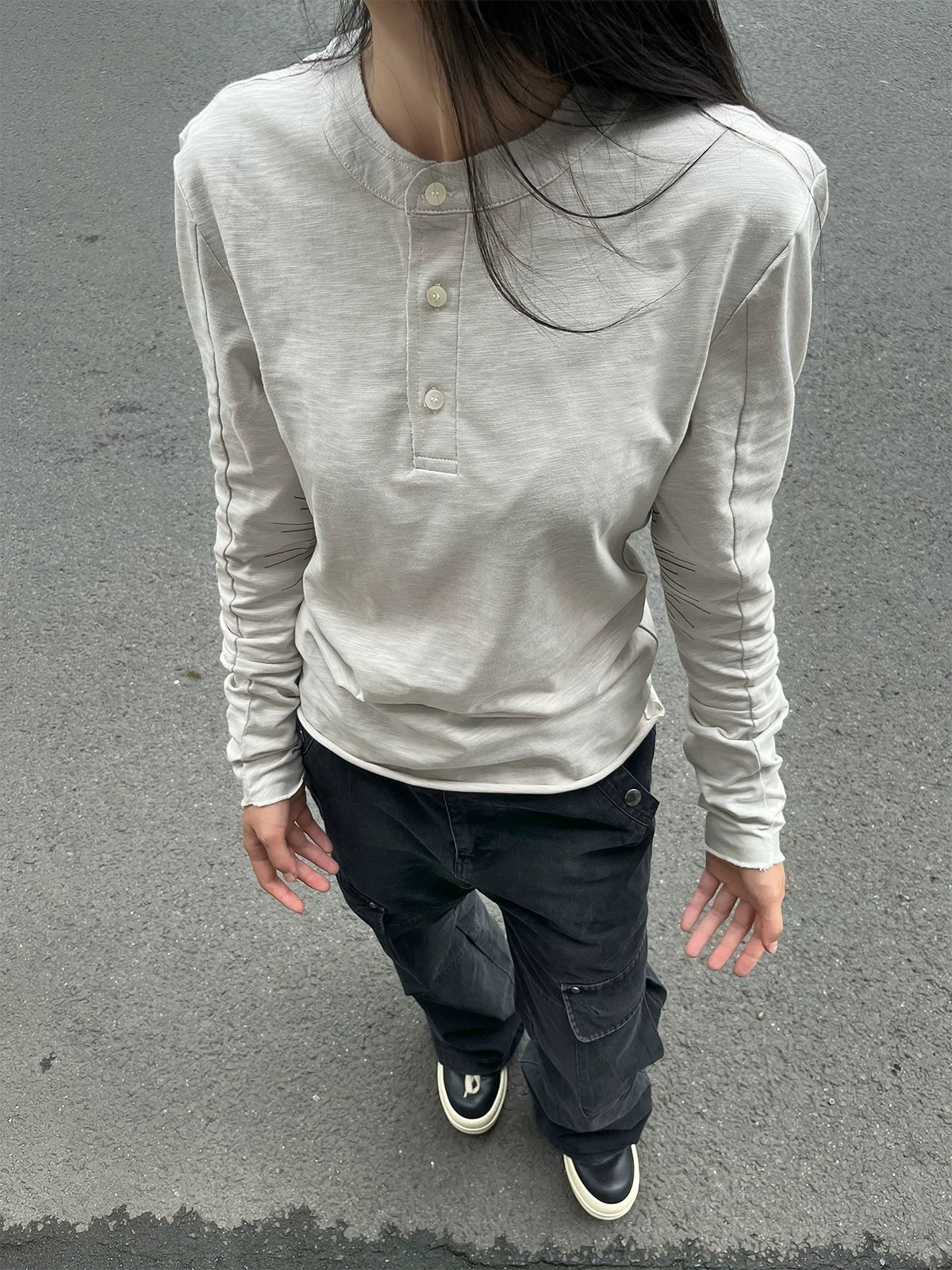 トップス Sun Embroidery Machete LongSleeveT-Shirt Sun Embroidery Machete Long Sleeve T-Shirt – Verist