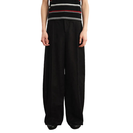 Accordion pleated linen pants