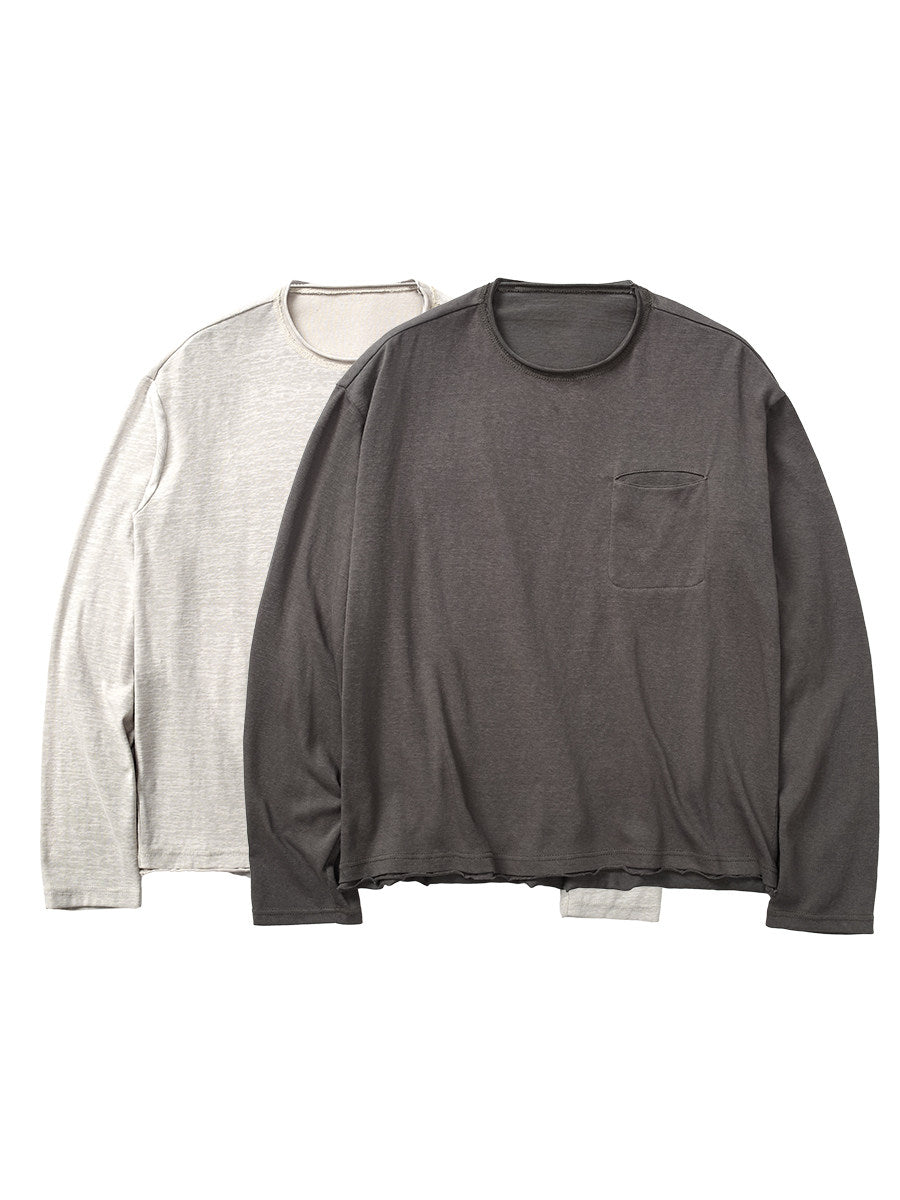 Rolled edge base long sleeves