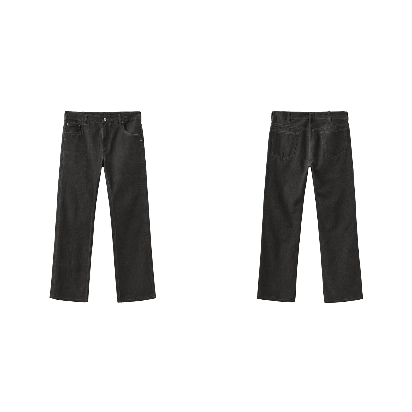 Object dyed boot cut denim jeans