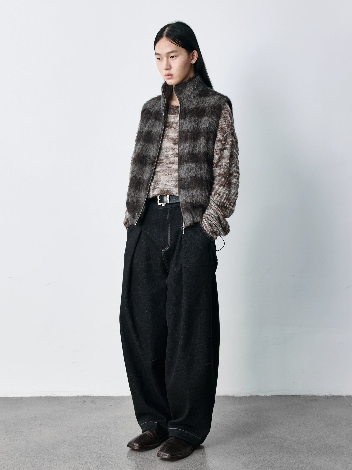 Satin-Dyed Wool Vest