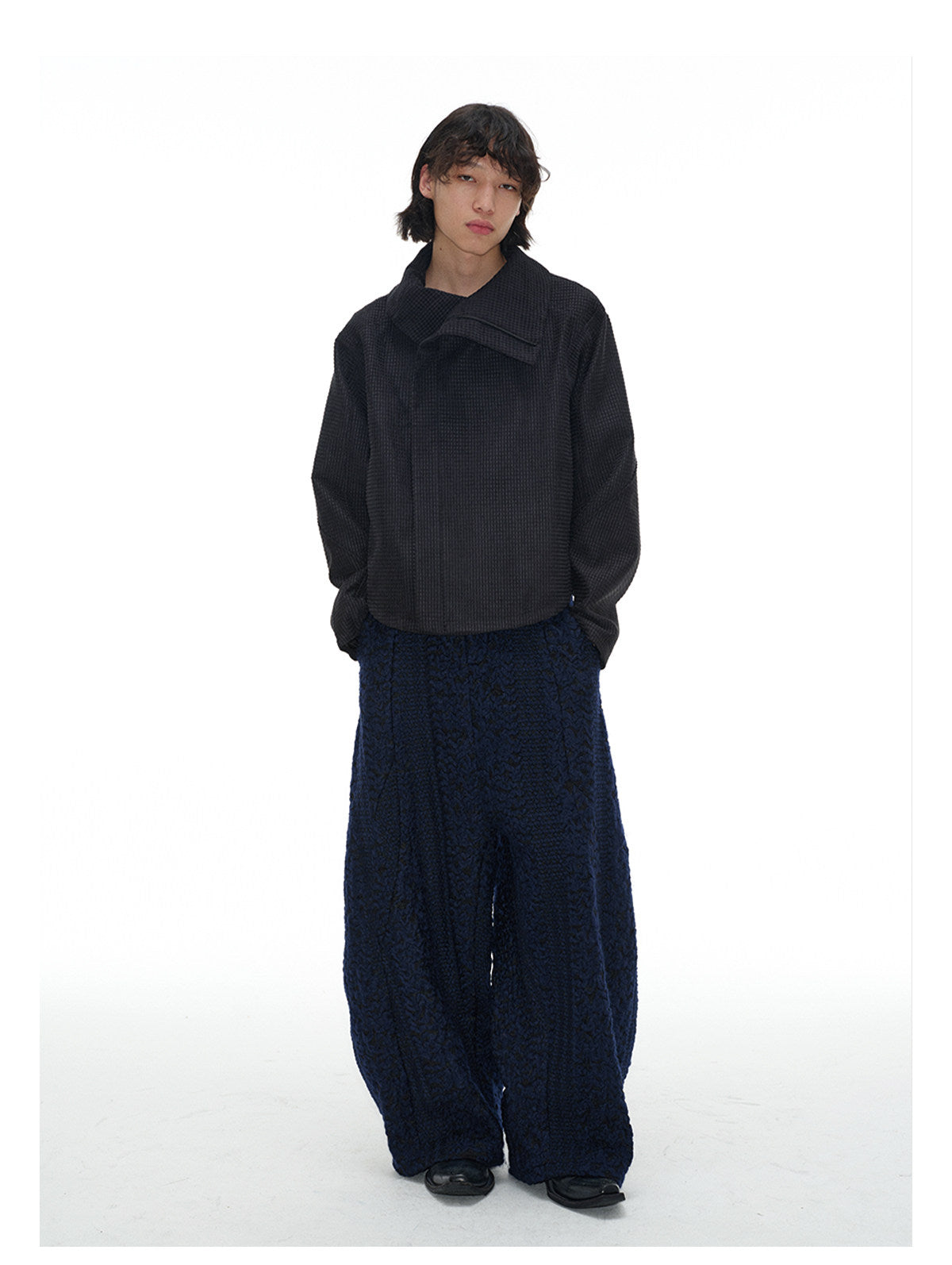 Jacquard cropped jacket