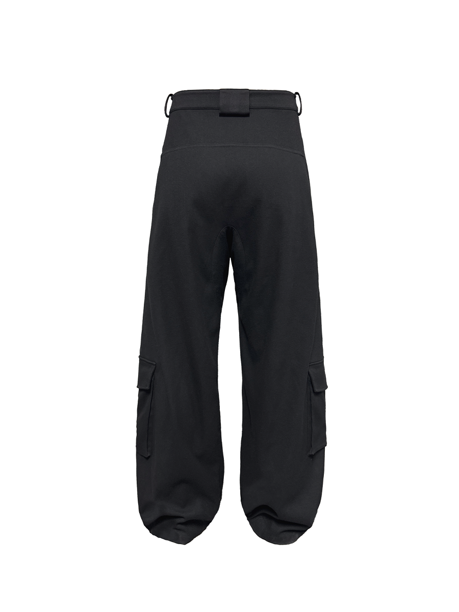 Double slip side patch pocket cargo pants