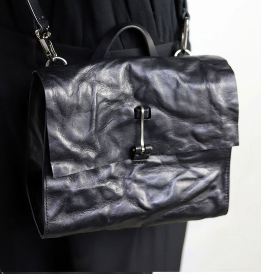 Vintage square cowhide bag