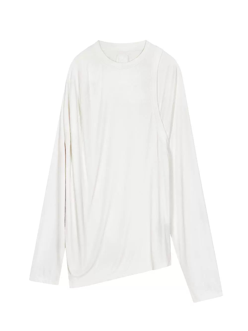 Soft asymmetrical long-sleeve t-shirt