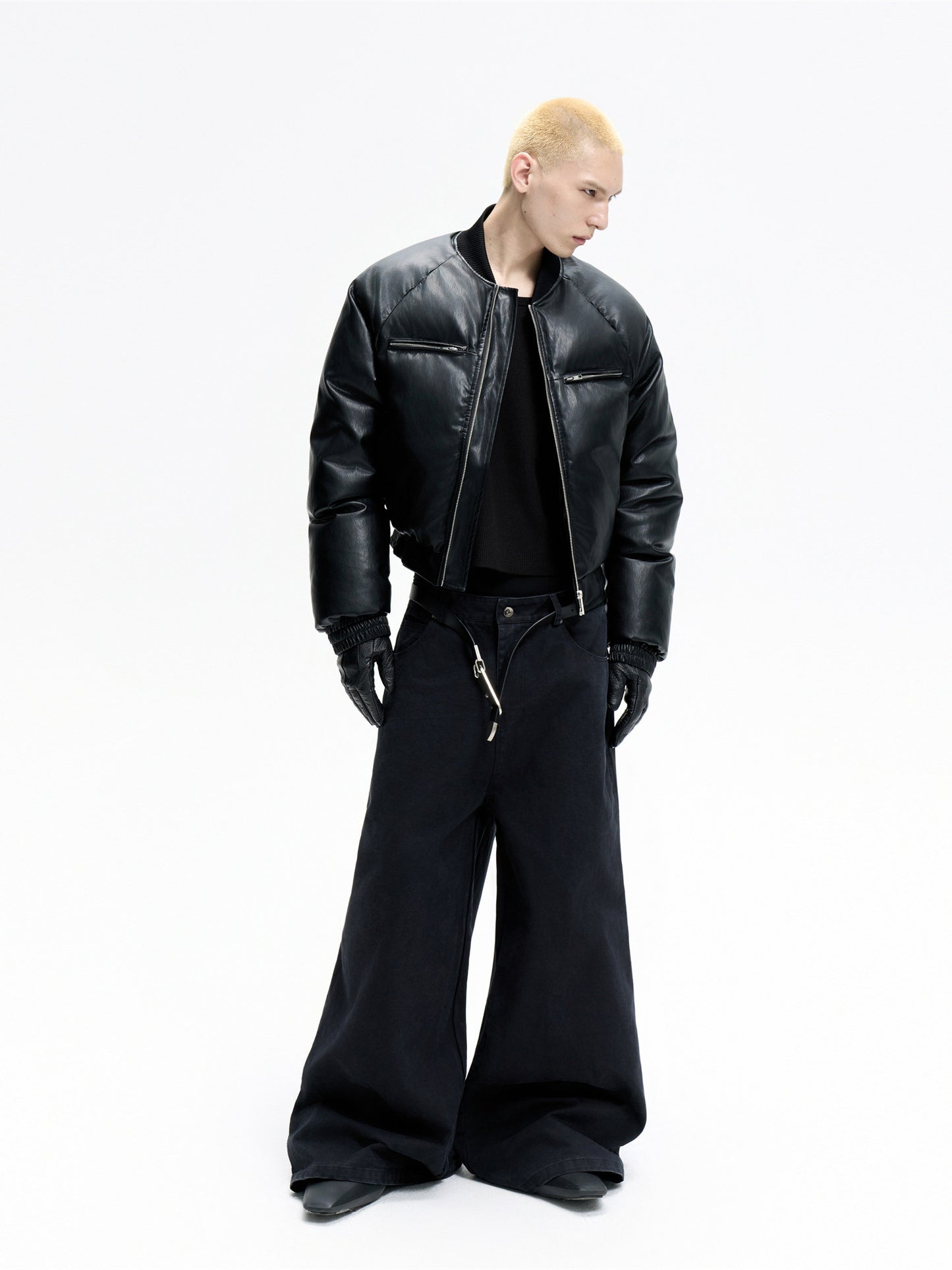 Leather Padded Jacket