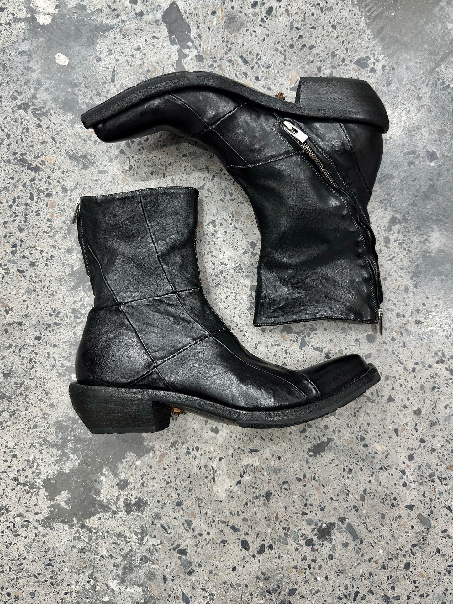 Kangaroo leather Chelsea leather boots