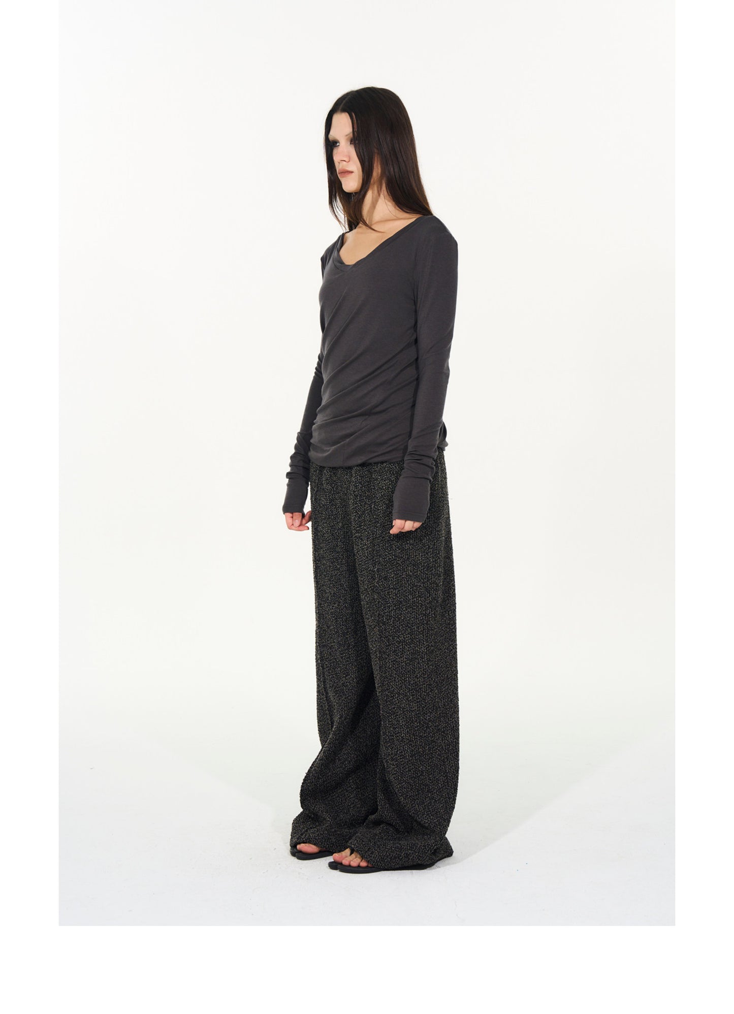 Twist Pleated Stacked T-shirts