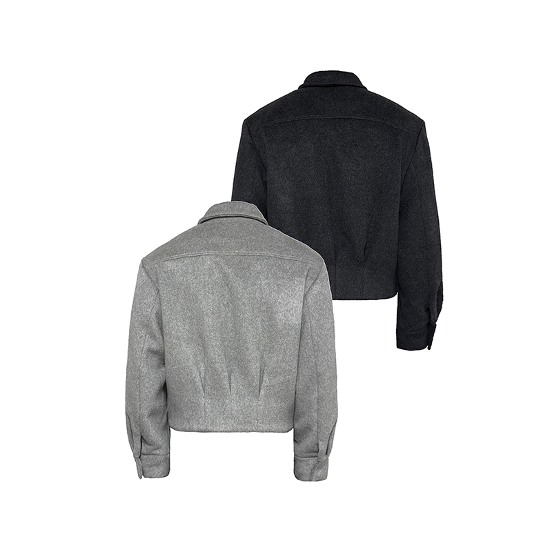 Wool Stiff Zip Jacket
