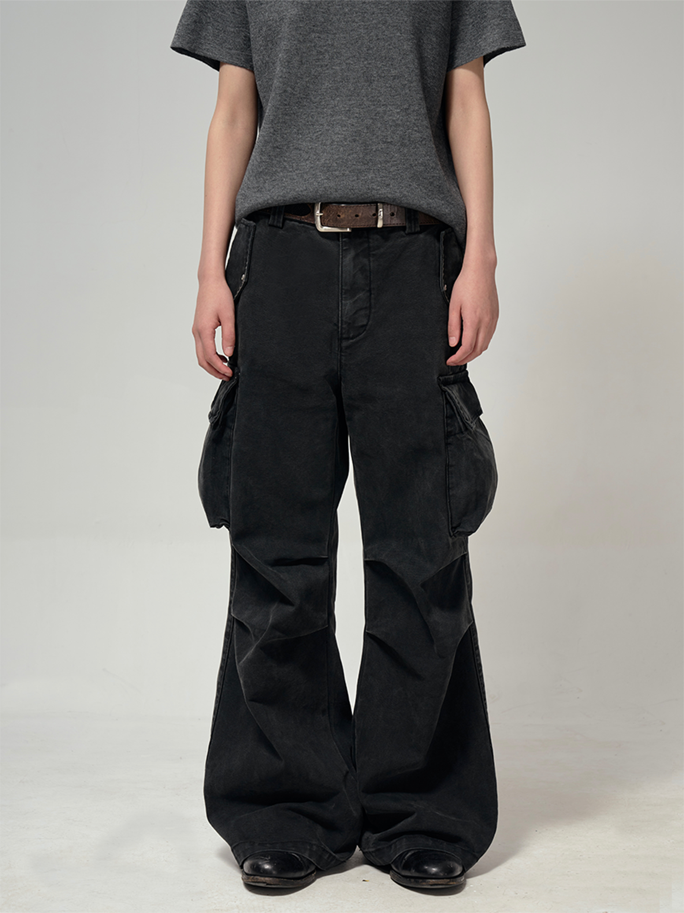 Washed Distressed Cargo pants