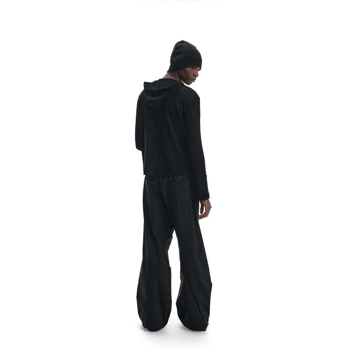 Flared cuff hooded sweatshirt