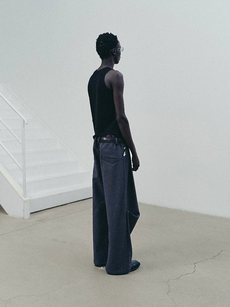 3D Draped Cut Trousers