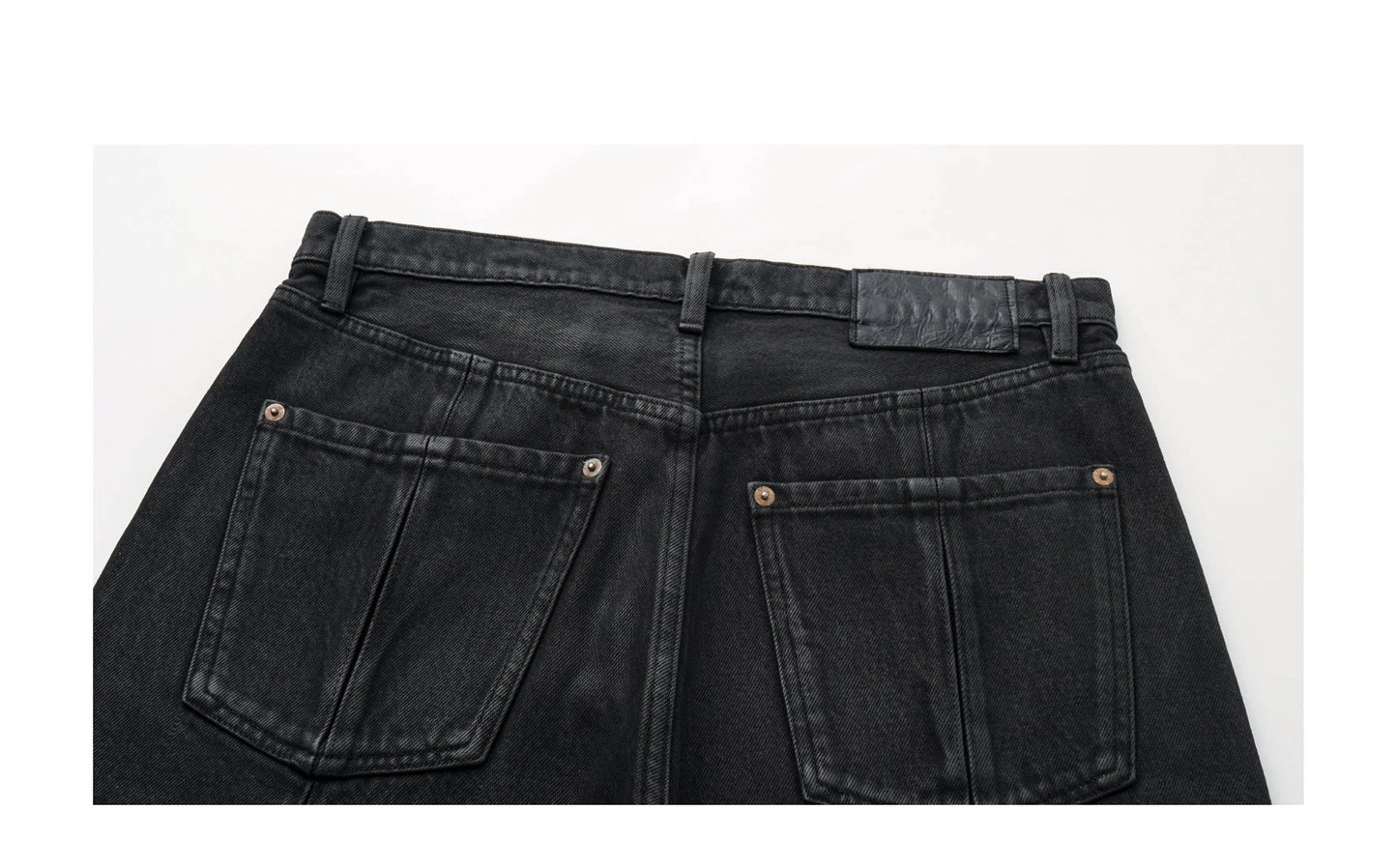 Wax Coated straight jeans