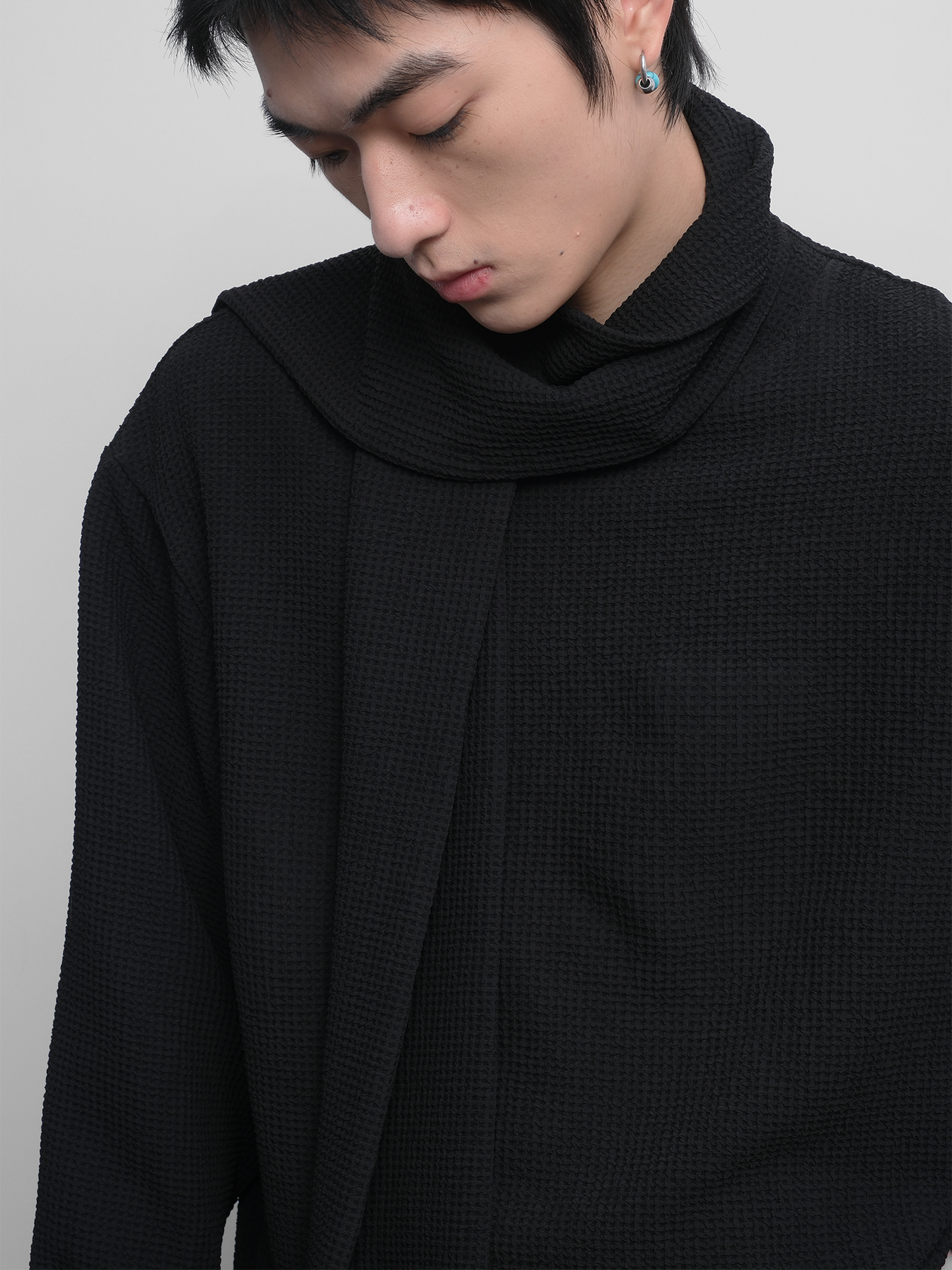 Scarf Detachable Sweatshirt