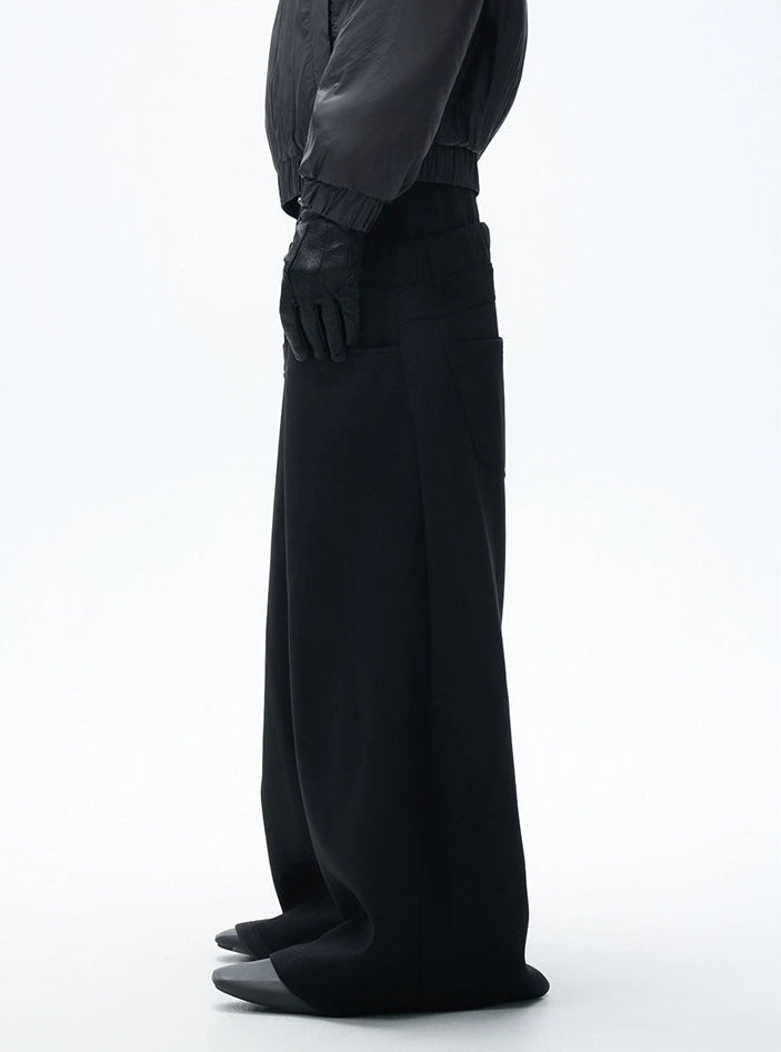 Double-waist Spliced Sweatpants