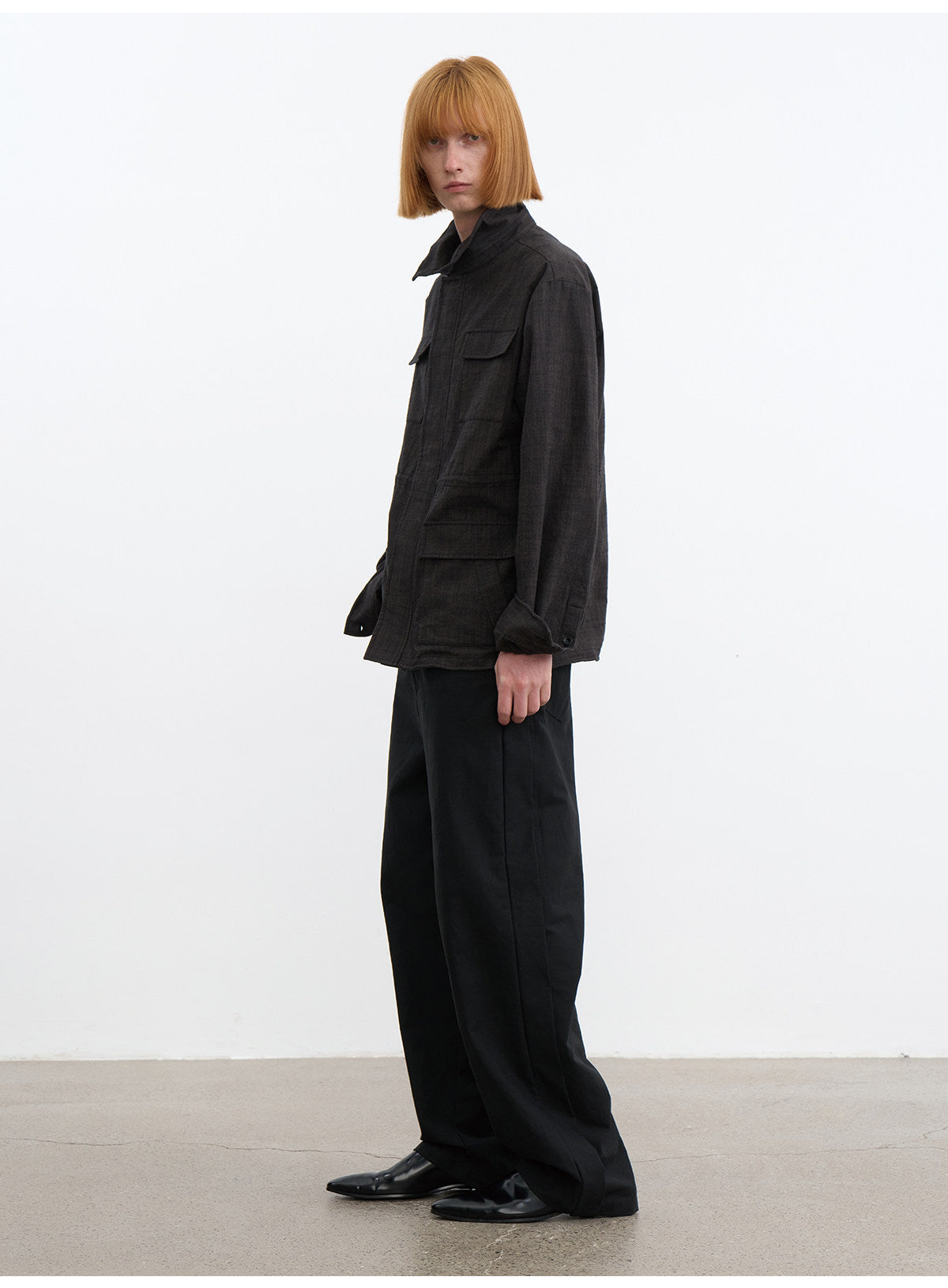 "Straight Ruler" Side Loose Casual Pants