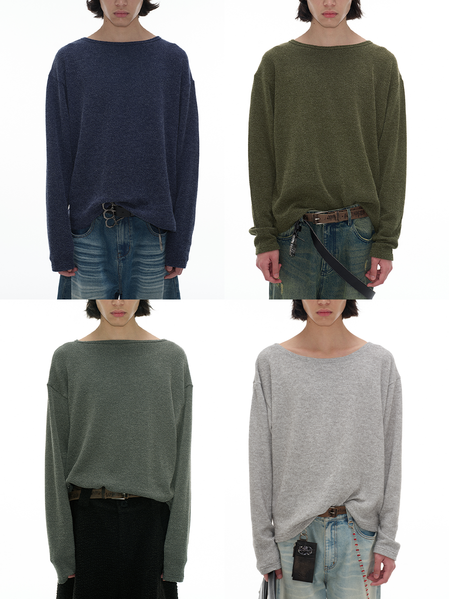 lazy boat neck Knit