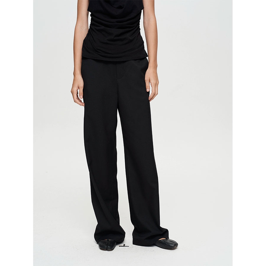 Lace Up Pleated Skirt Trouser