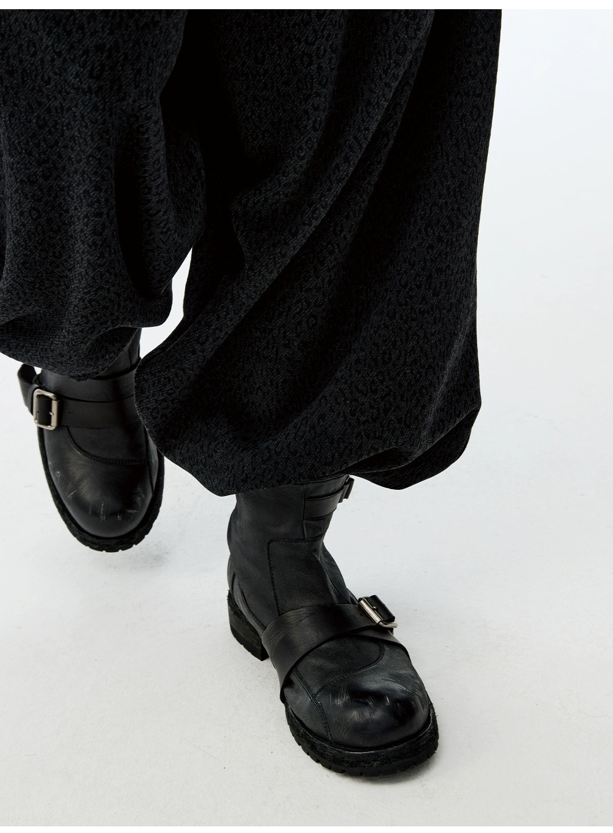 Aged Frost Lace-Up Engineer Boots