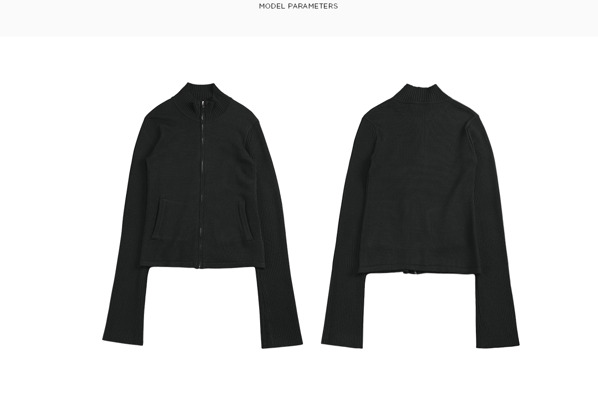 Merino wool Turtleneck Zip Cardigan