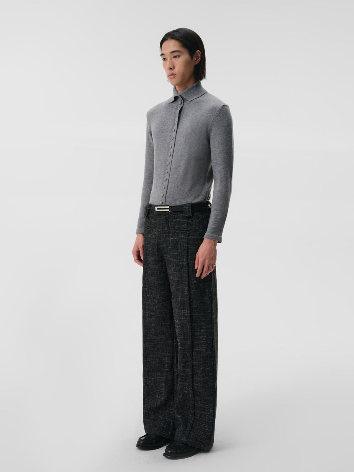 Wool Floral Button knit