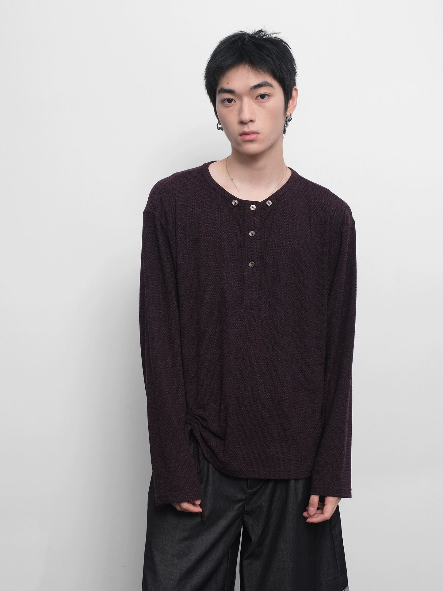 Plaid Hooded Long Sleeve T-shirt