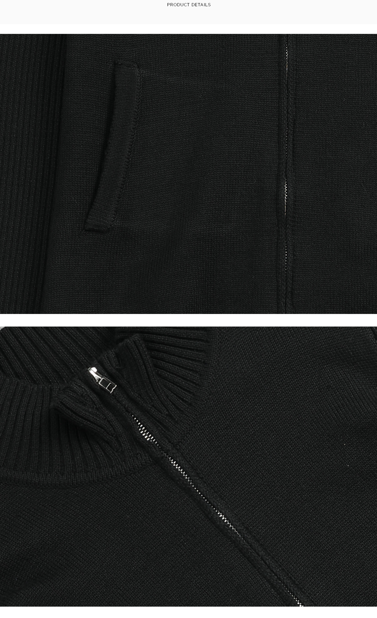 Merino wool Turtleneck Zip Cardigan