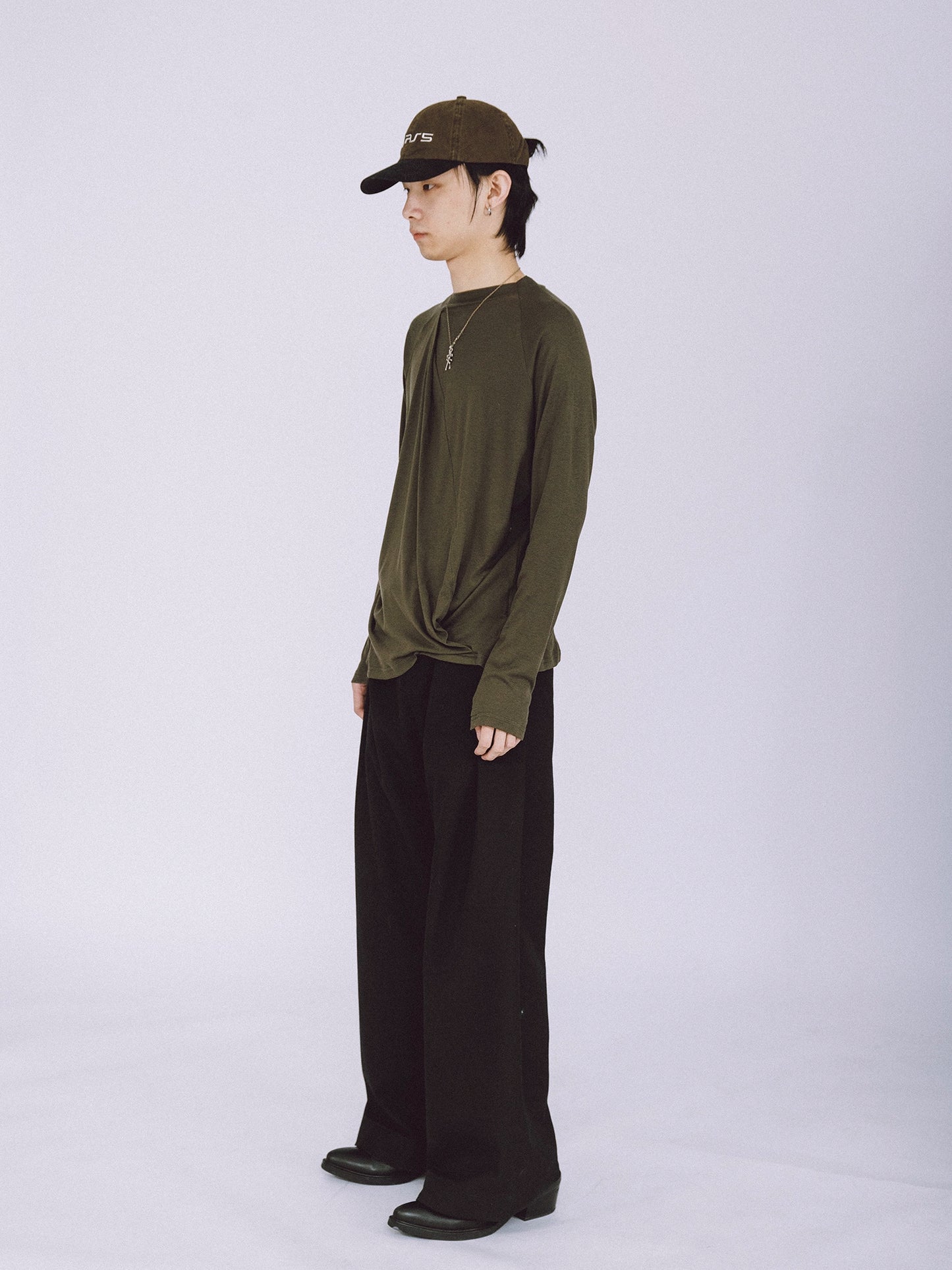 Tencel Wool Spiral Long Sleeve T-shirt