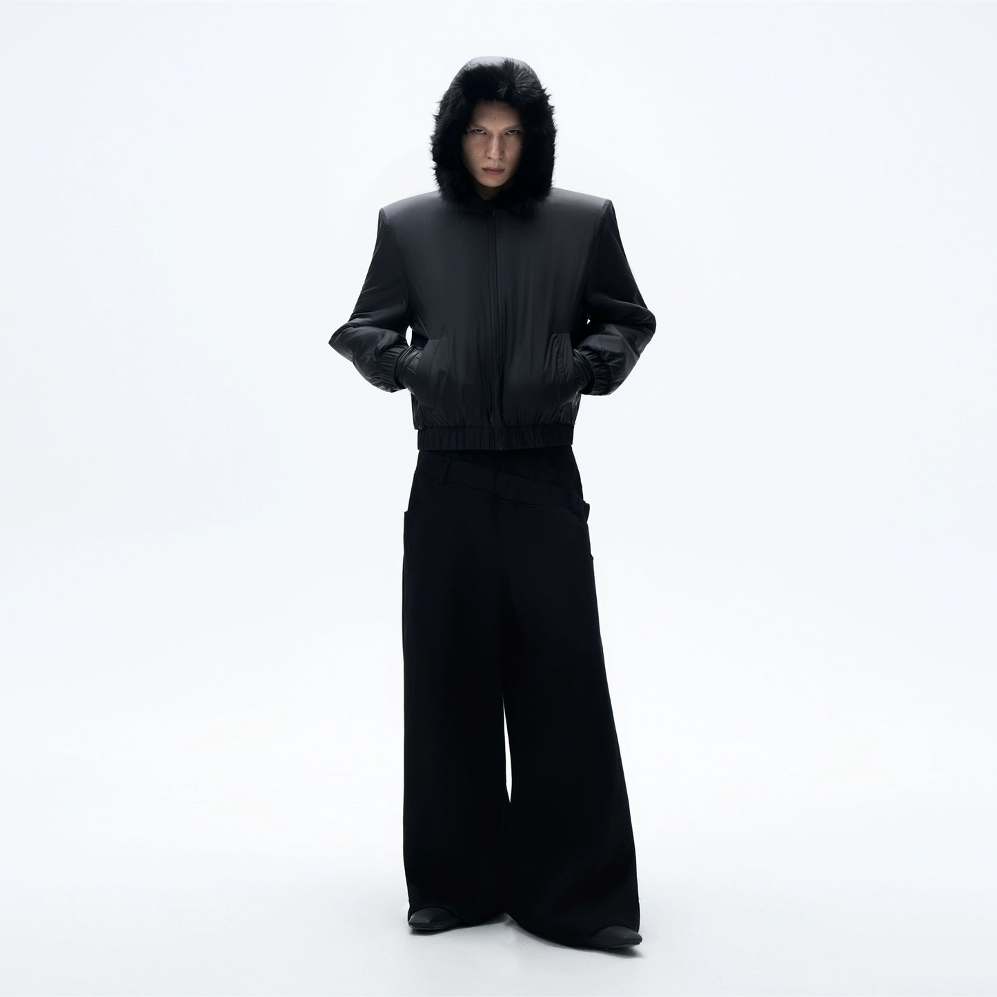 Double-waist Spliced Sweatpants