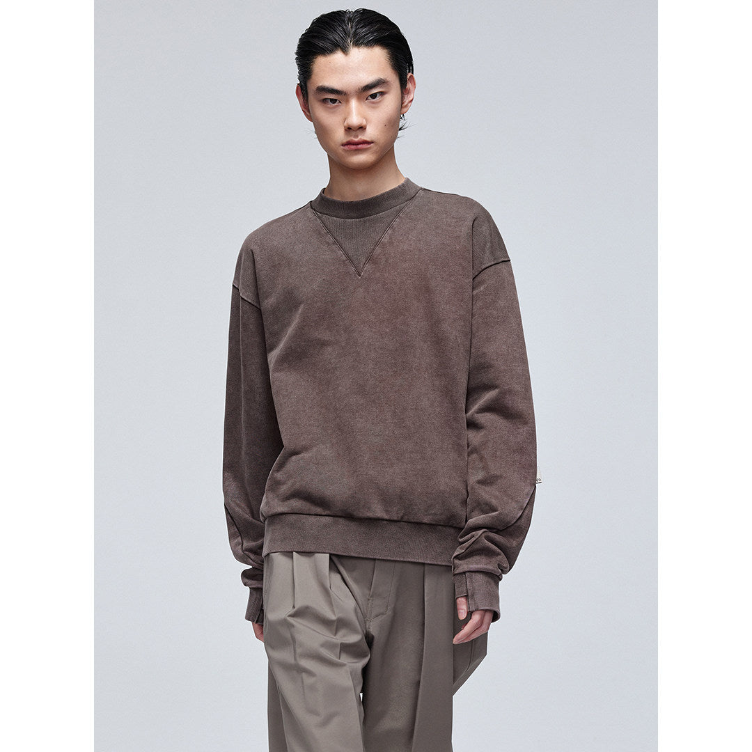Crew Neck Faded Sweatshirt