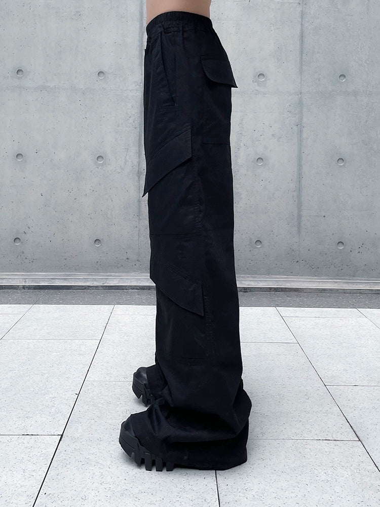 Multi Pocket Wide-Leg Cargo Trousers