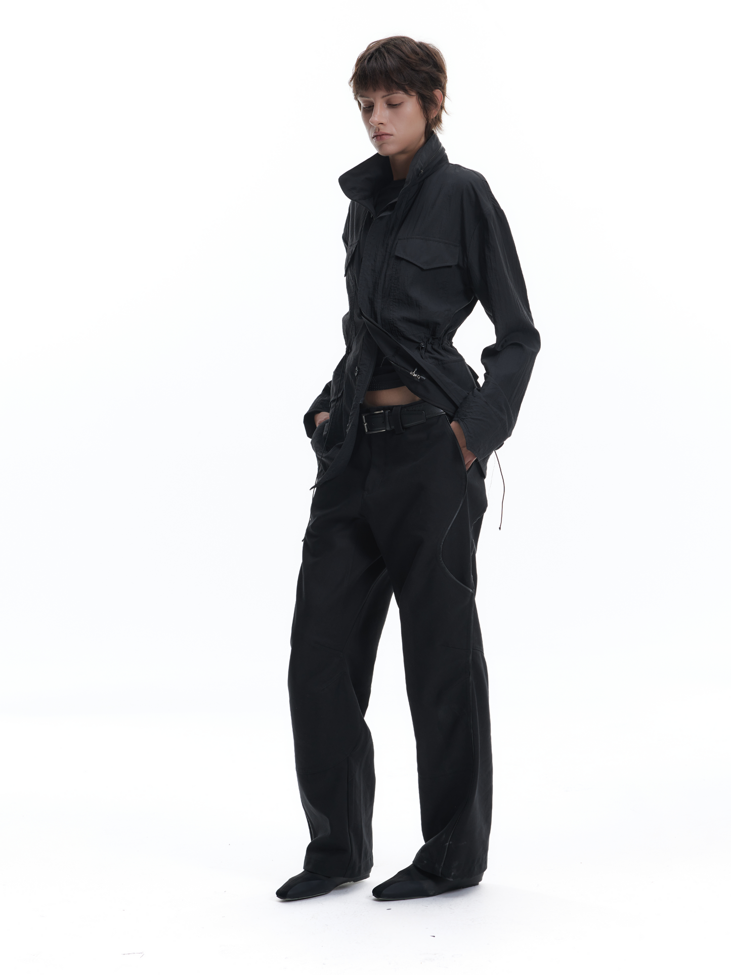 3D patchwork cargo pants