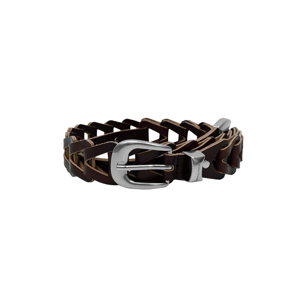 Simple Project Braided Cowhide Woven Belt