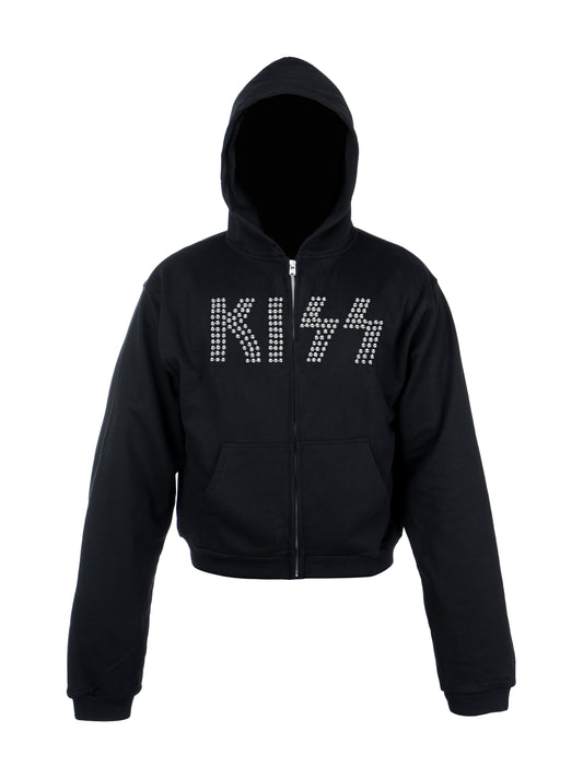 BAND KISS SLIM FIT BEADED METAL HOODIE