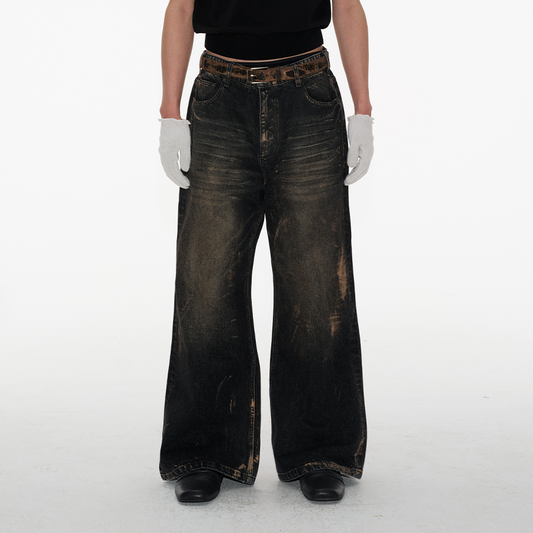 Rub Dirty washed Jeans 14OZ