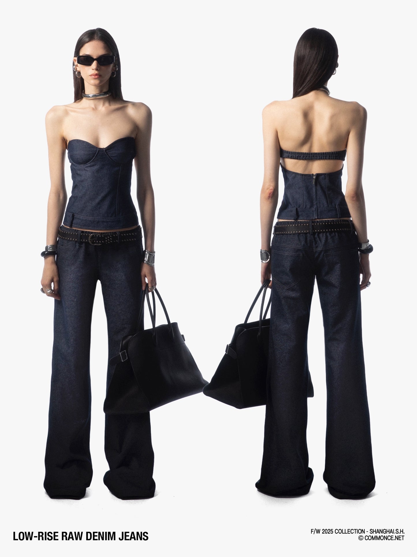 Low-rise Raw Denim Jeans