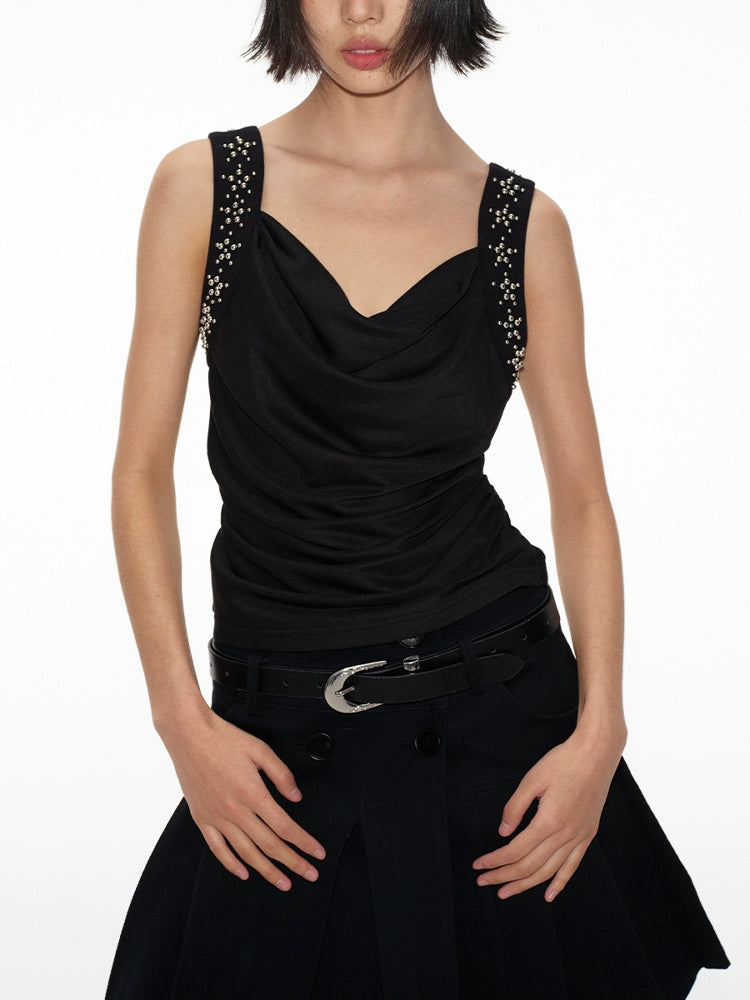 Studded Swing Neck Top