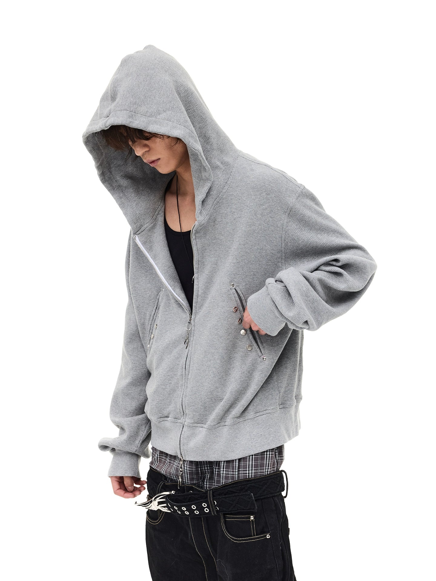 Studs Zip Hoodie