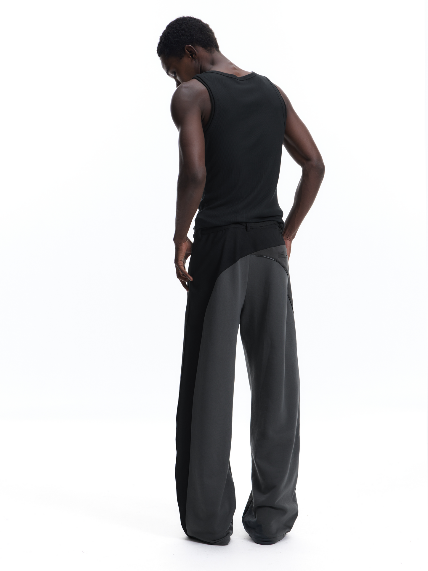 Leather rope sweatpants