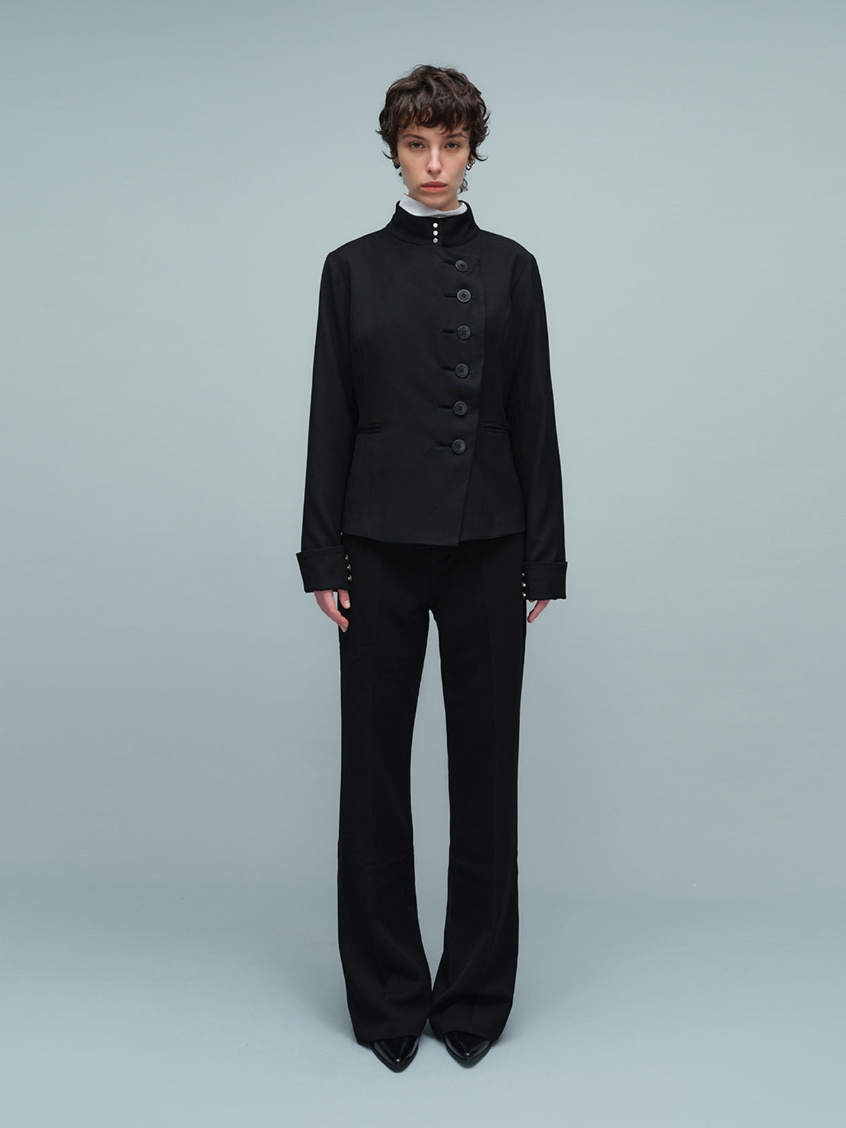 Double-breasted fit suit jacket
