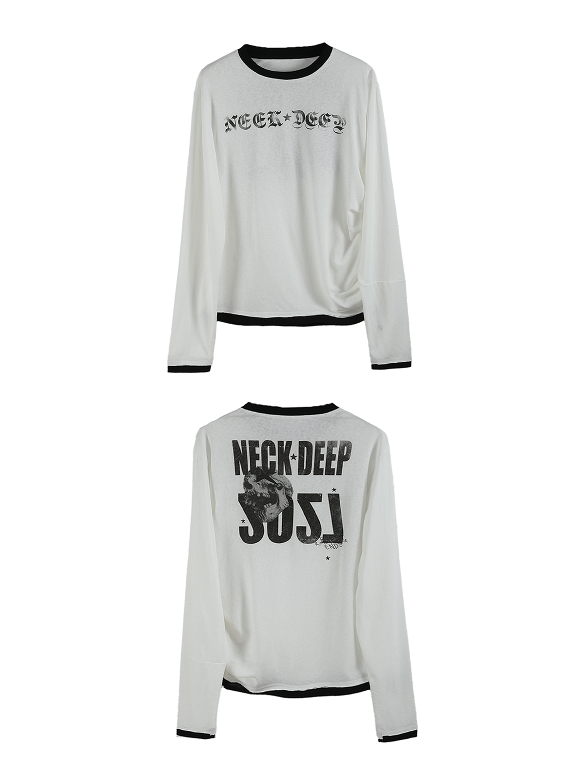 skull print long sleeve T-shirts