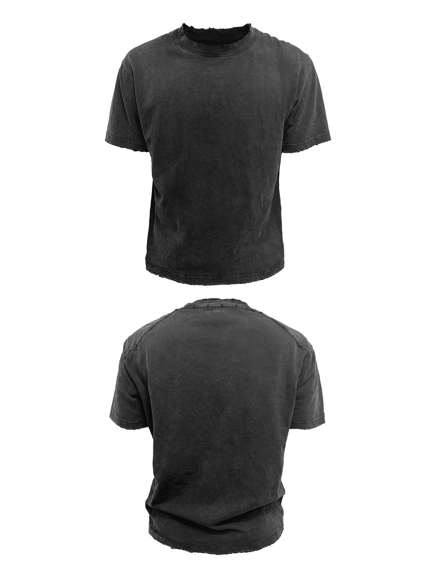 Washed destruction Short Sleeve T-shirt