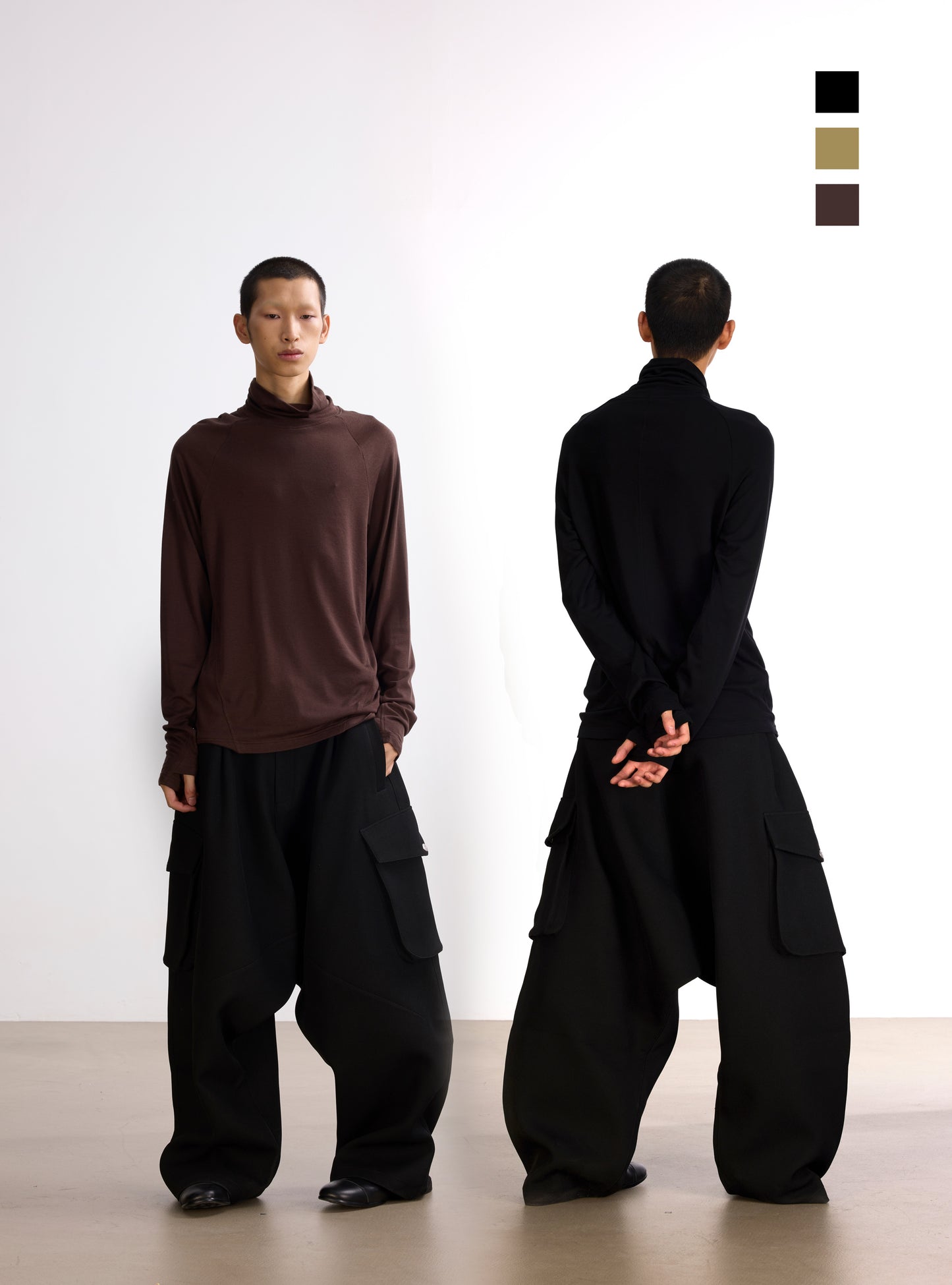 Wool high-neck "mask" Knit