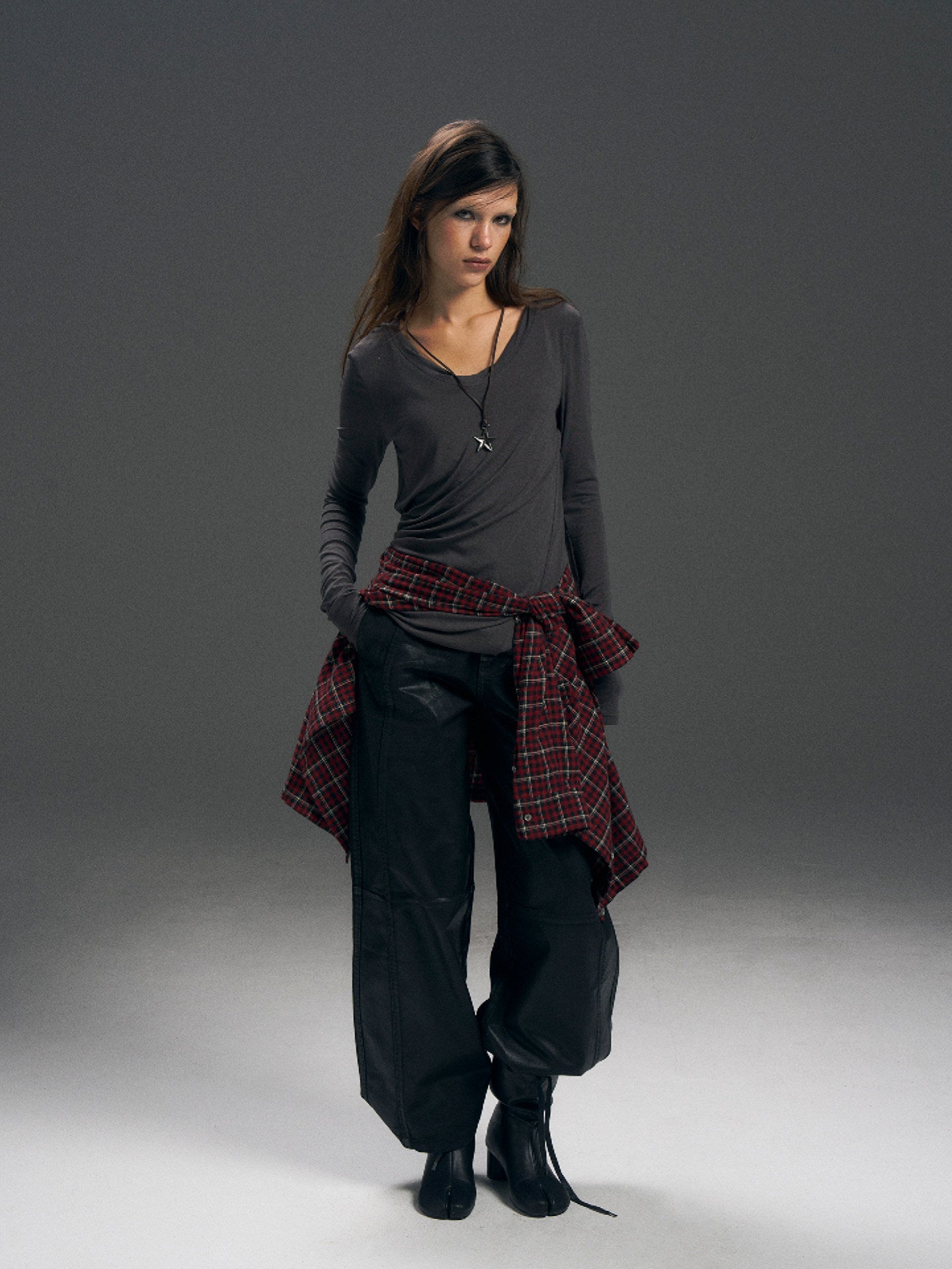 Twist Pleated Stacked T-shirts