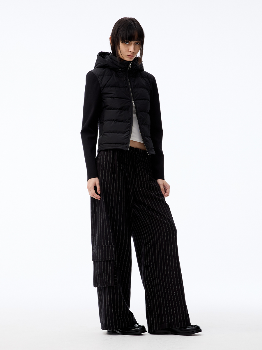 Striped Woolen Cargo pants