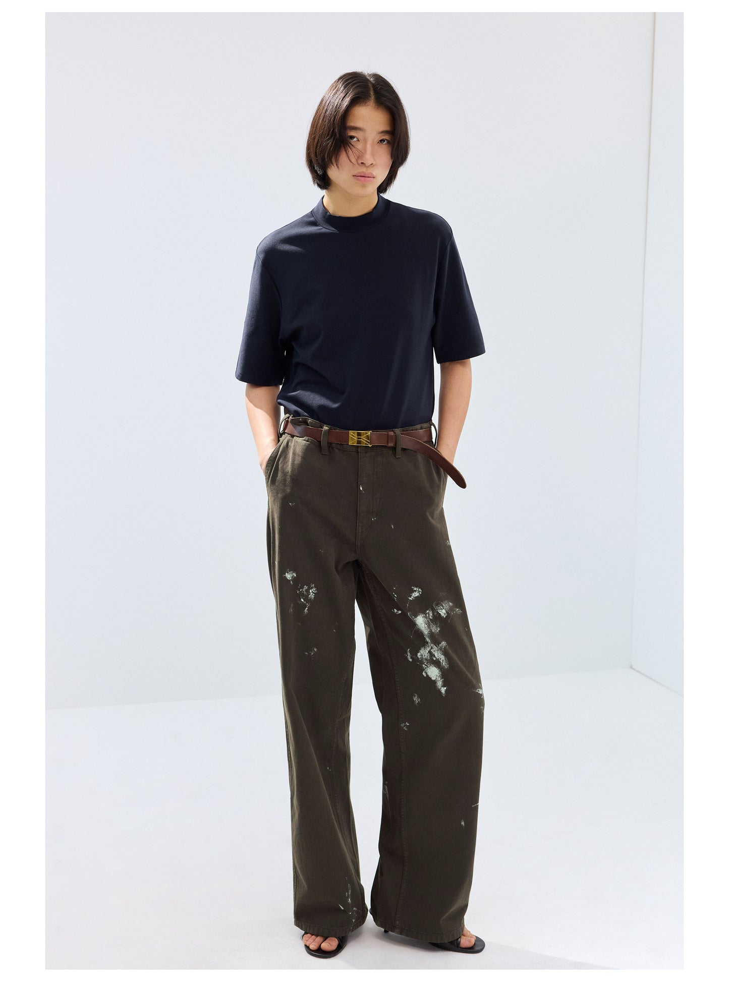 Mock Neck slim fit T-Shirt