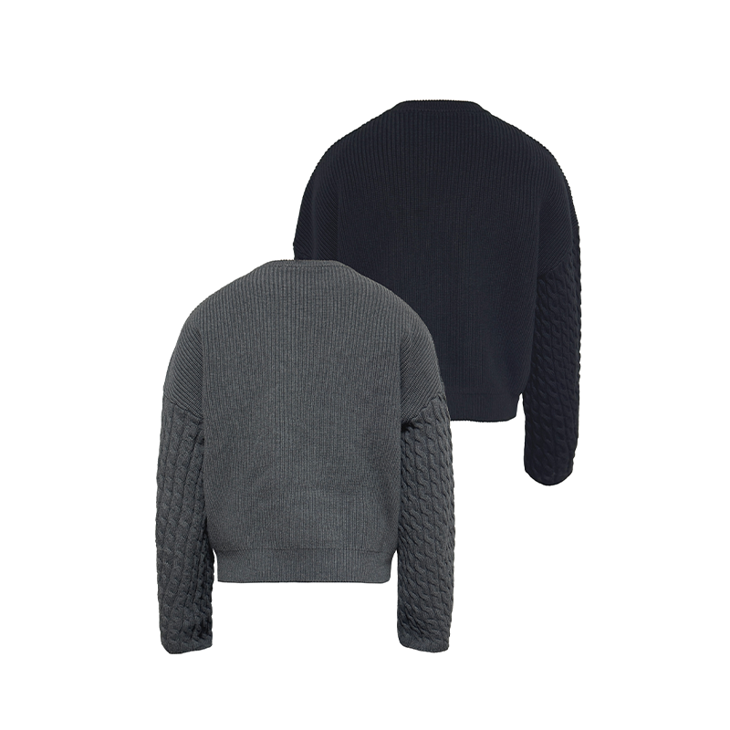 Pure cotton cable sweater